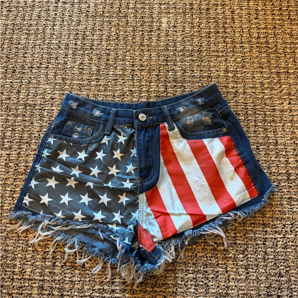Patriotic Denim Women's Shorts